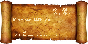 Kuttner Nóra névjegykártya